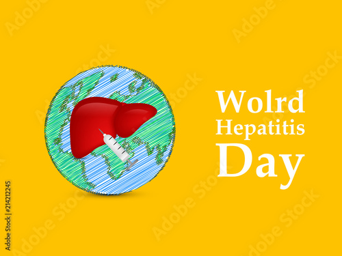 Illustration of World Hepatitis Day awareness background 