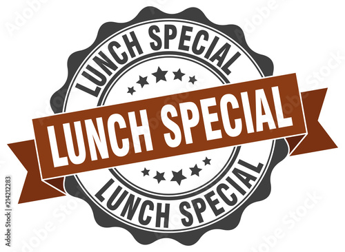 lunch special stamp. sign. seal
