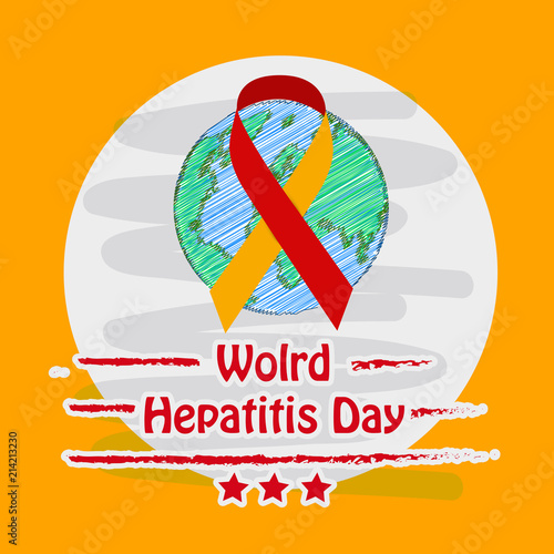 Illustration of World Hepatitis Day awareness background 