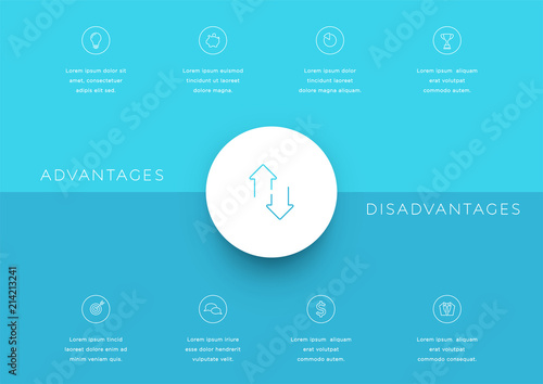 2 Step Comparison List Infographic Horizontal