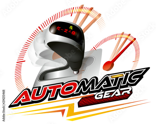 Vehicle gear stick: Automatic transmission vector.