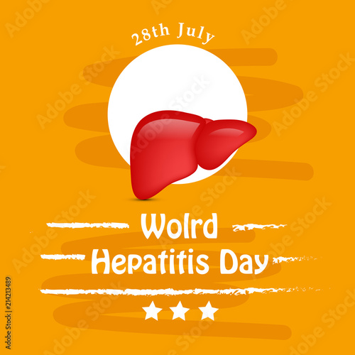 Illustration of World Hepatitis Day awareness background 