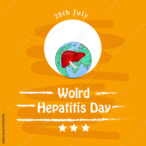 Illustration of World Hepatitis Day awareness background 