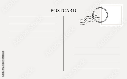 Postcard template vector