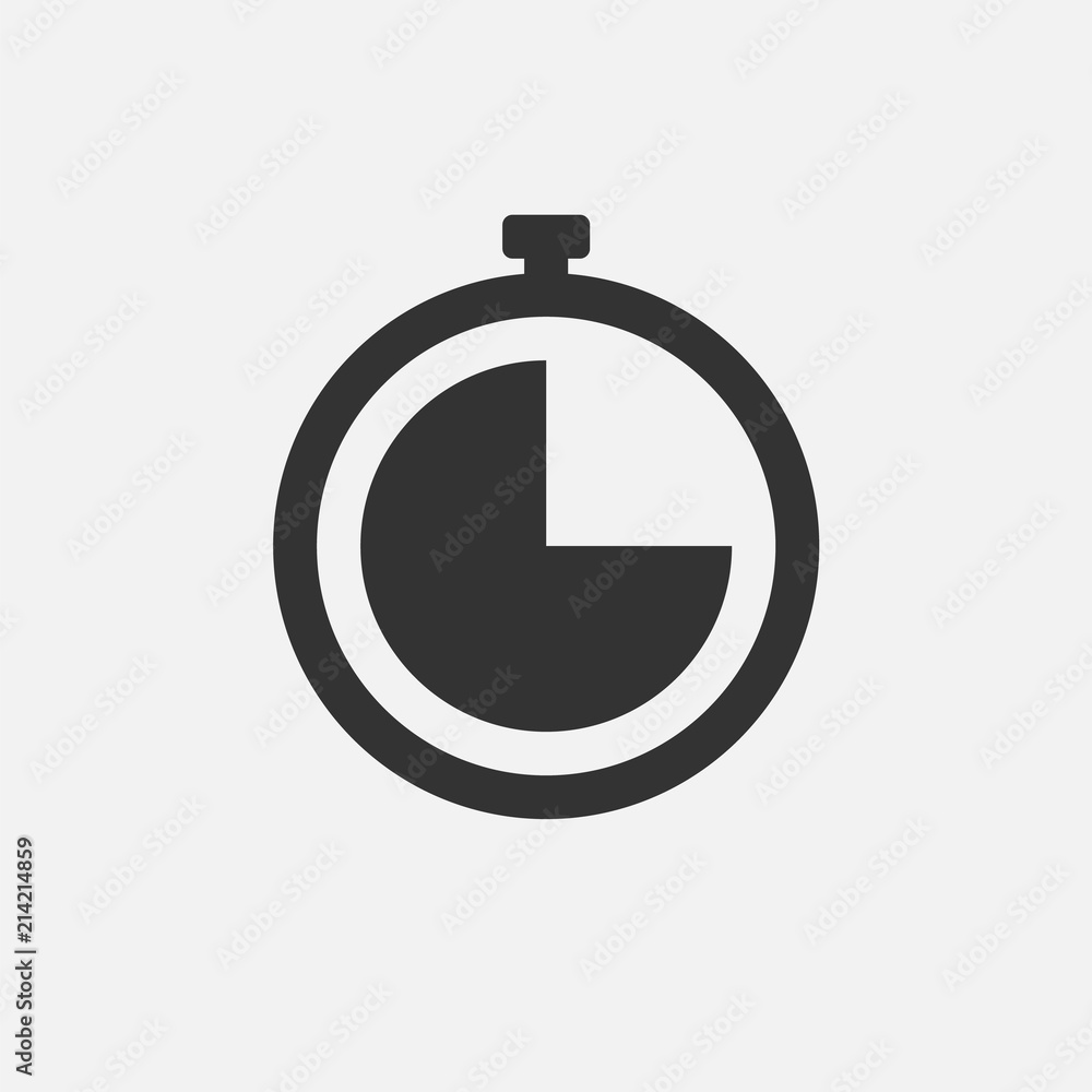 Clock icon isolated on white background. Vector illustration. Clock icon isolated on white background. Vector illustration.