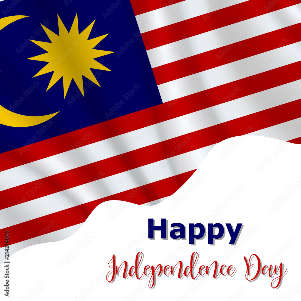 Naklejka premium 31 August, Malaysia Independence Day background 