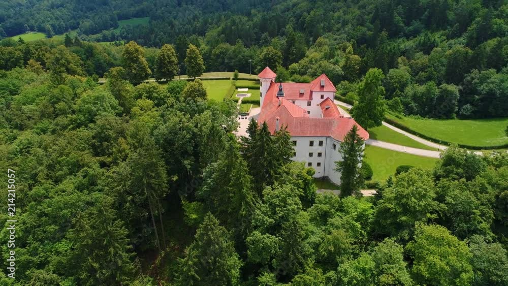 4k aerial video of a renovated renaissance castle Bogensperk in Litija, Slovenija 4k aerial video of a renovated renaissance castle Bogensperk in Litija, Slovenija