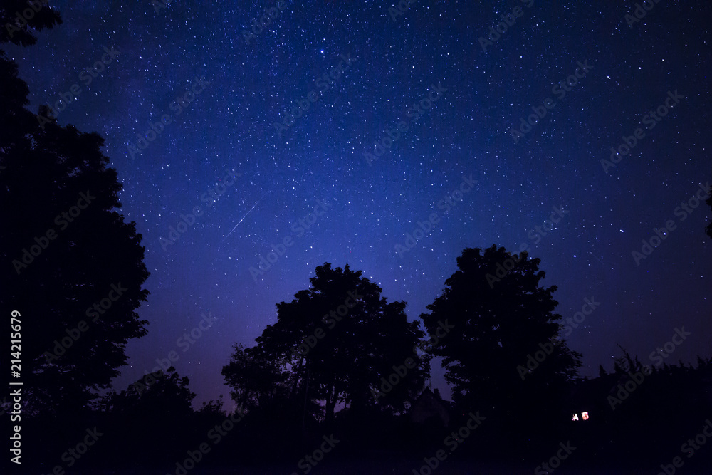 dark night sky in the Czech republic, during perseids meteor shower dark night sky in the Czech republic, during perseids meteor shower