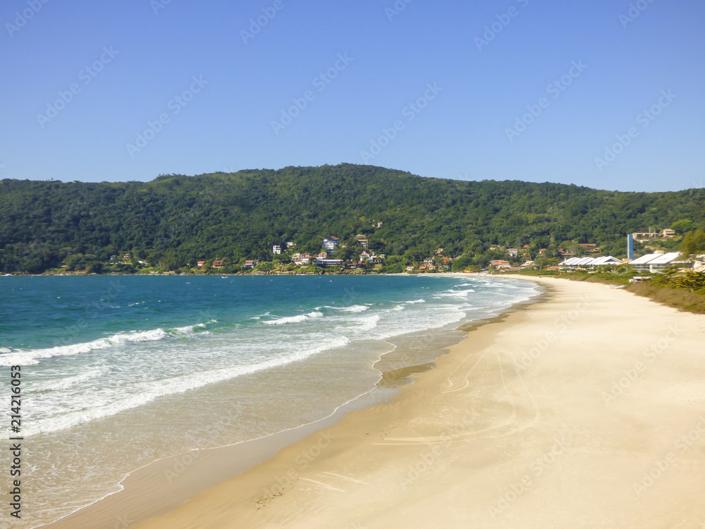 A view of Lagoinha do norte beach empty in the low season - Florianopolis, Brazil