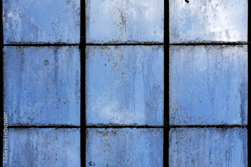 Dirty old greenhouse windows