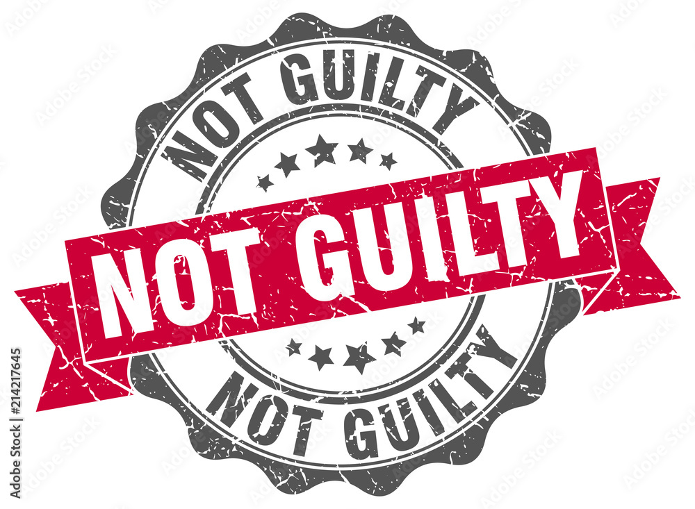 Fototapeta premium not guilty stamp. sign. seal