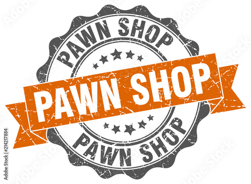 pawn shop stamp. sign. seal