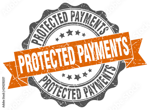 protected payments stamp. sign. seal