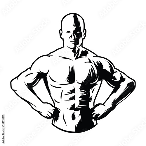 Isolated illustration of mighty men