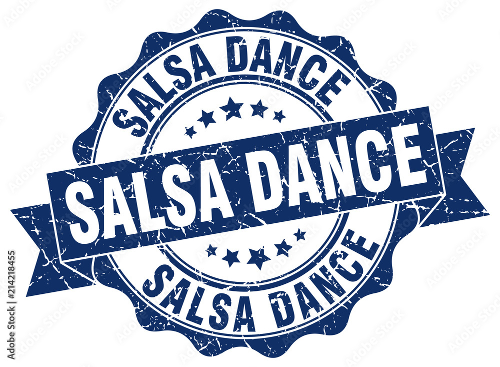 Fototapeta premium salsa dance stamp. sign. seal