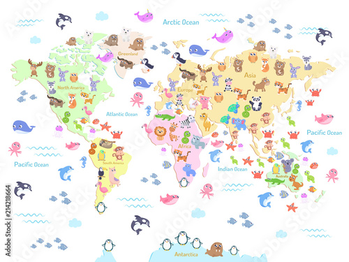 mapa-swiata-dla-malych-dzieci