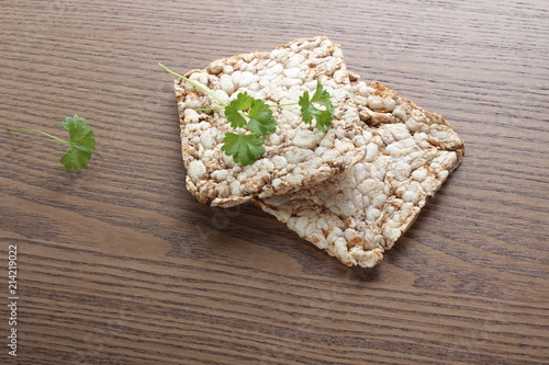 cpispbread on a wooden background photo