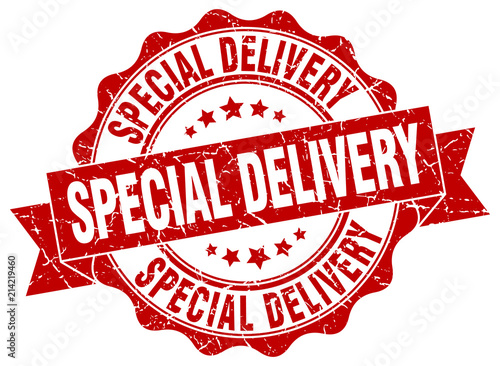 special delivery stamp. sign. seal