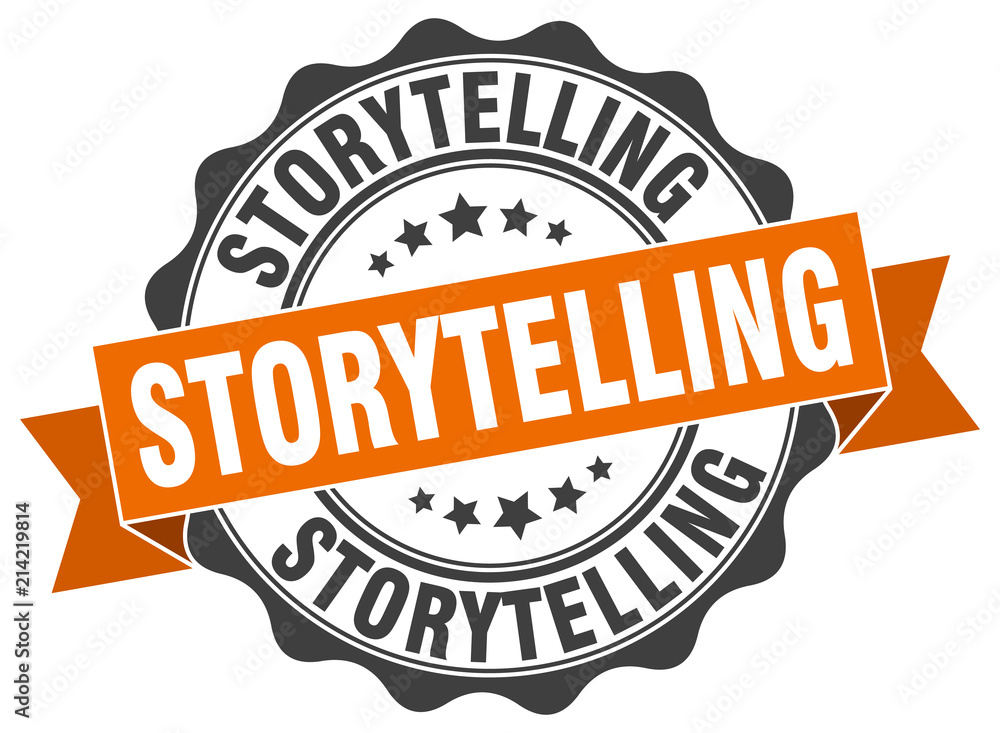 Fototapeta premium storytelling stamp. sign. seal