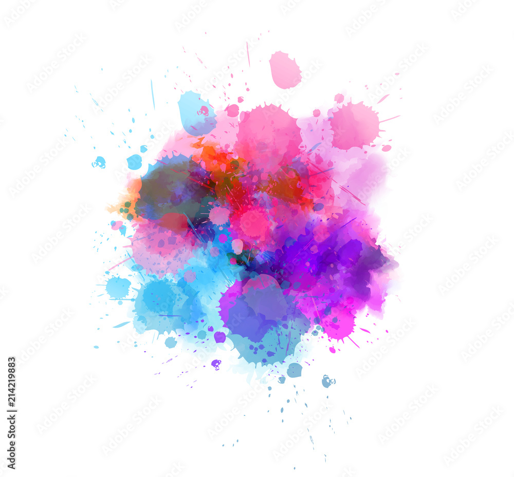 Abstract watercolor splash blot