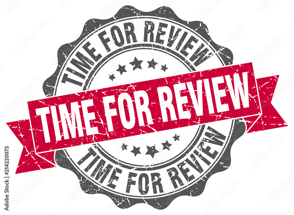 Fototapeta premium time for review stamp. sign. seal