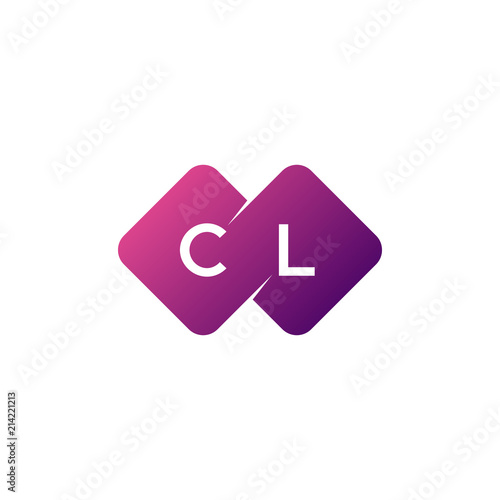 two letter cl diamond rounded logo