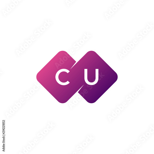 two letter cu diamond rounded logo