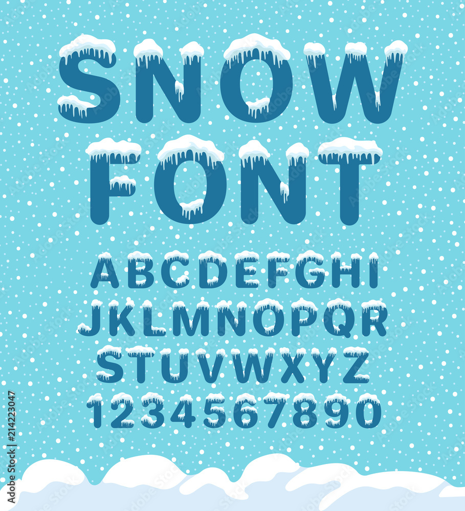 Snow winter font