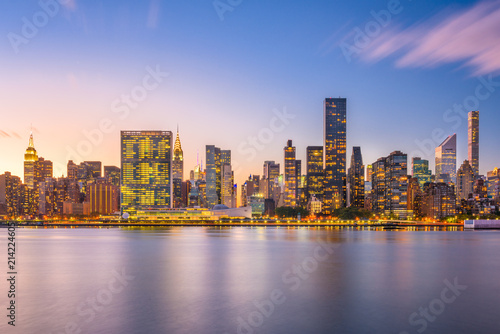 Fotografering New York City East River Skyline
