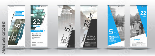 Set of templates with a design of vertical banners.