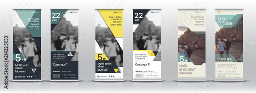 Set of templates with a design of vertical banners.