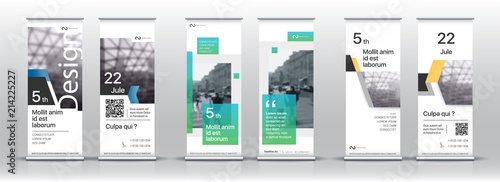 Set of templates with a design of vertical banners.