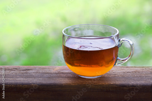 cup of black hot tea