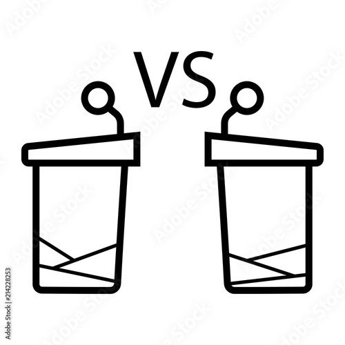 Political debate icon vector