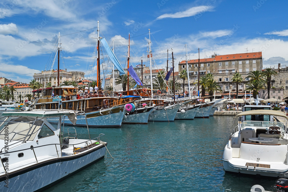 Harbor in Split city, Croatia