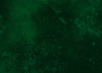 Dark green abstract textured background texture to the point with spots of paint. Blank background design banner.