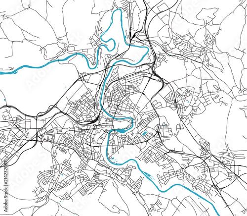 vector map of the city of Bern, Switzerland