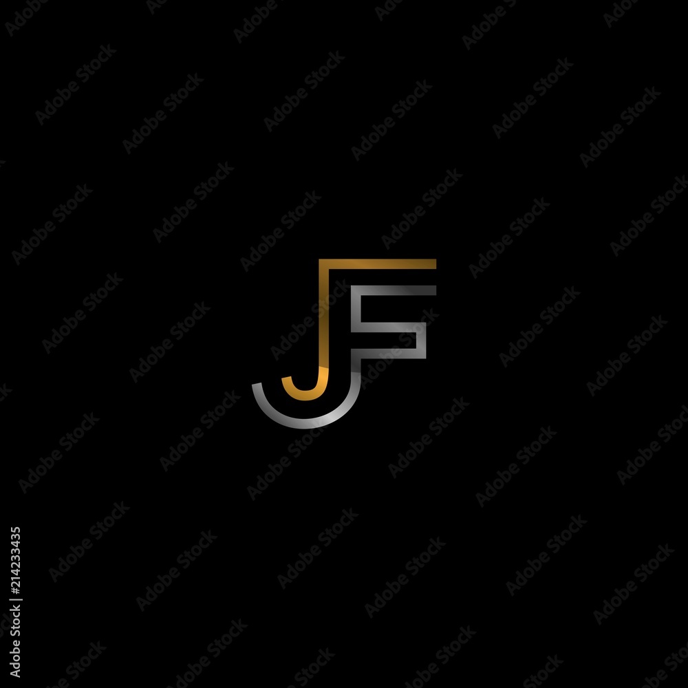 Letter JF Metallic Creative Abstract Icon Modern Logo Design Template Element Vector Letter JF Metallic Creative Abstract Icon Modern Logo Design Template Element Vector