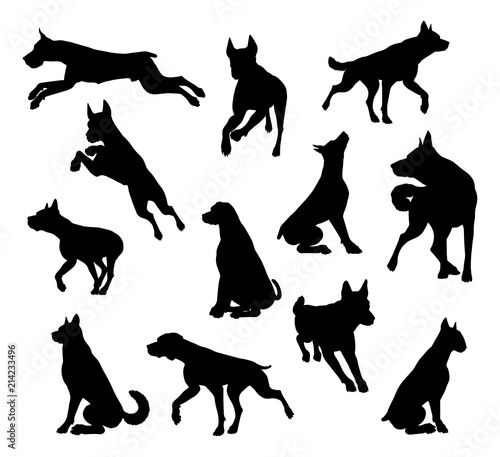 Dog Silhouettes Animal Set