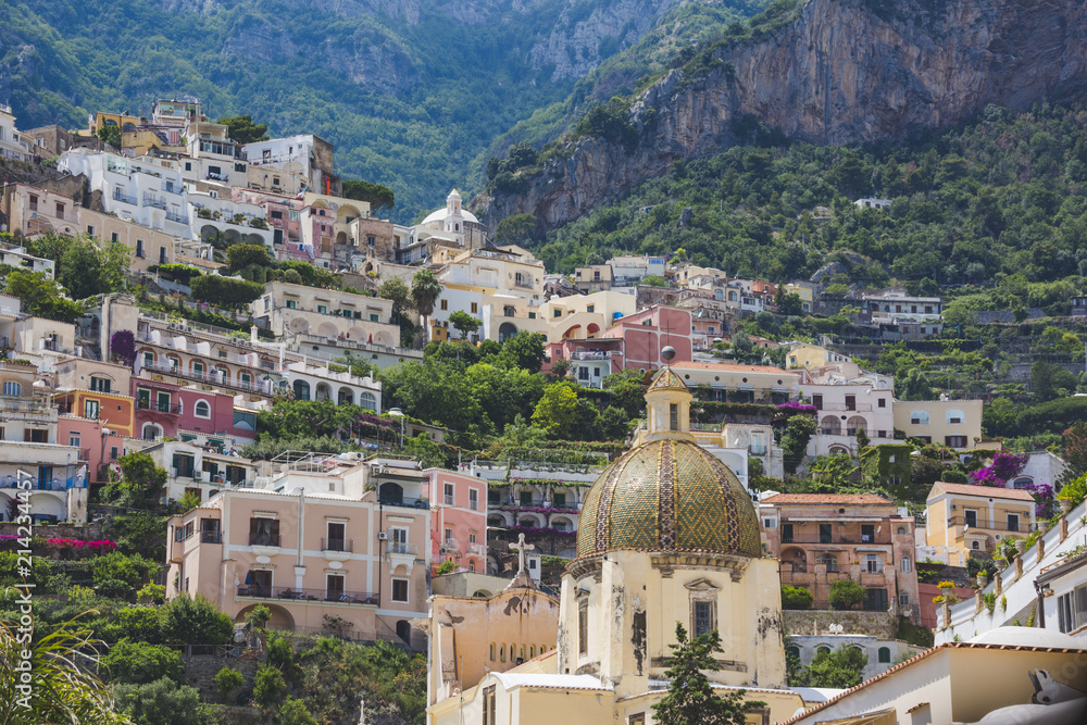 Positano city landscape. Italian famous travel place