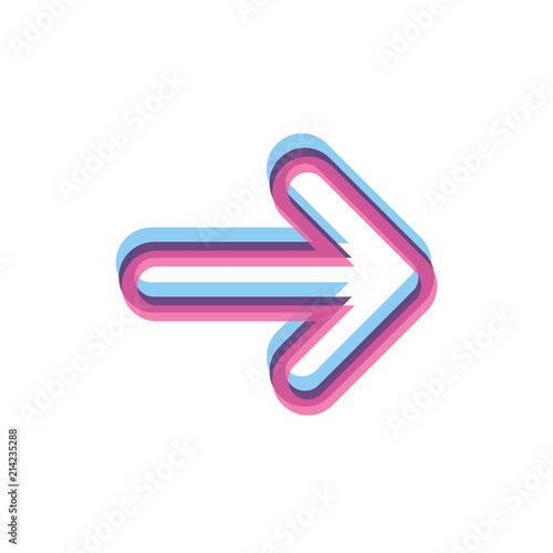 Arrows elegant free style 3d vector on white background and arrow icon illustration