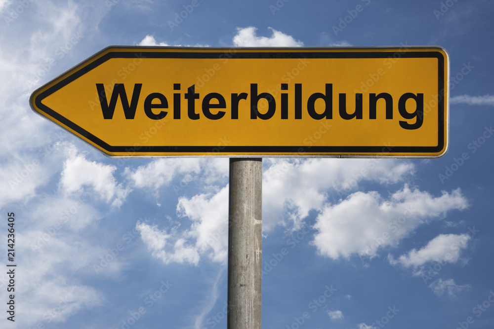 Obraz premium Wegweiser Weiterbildung