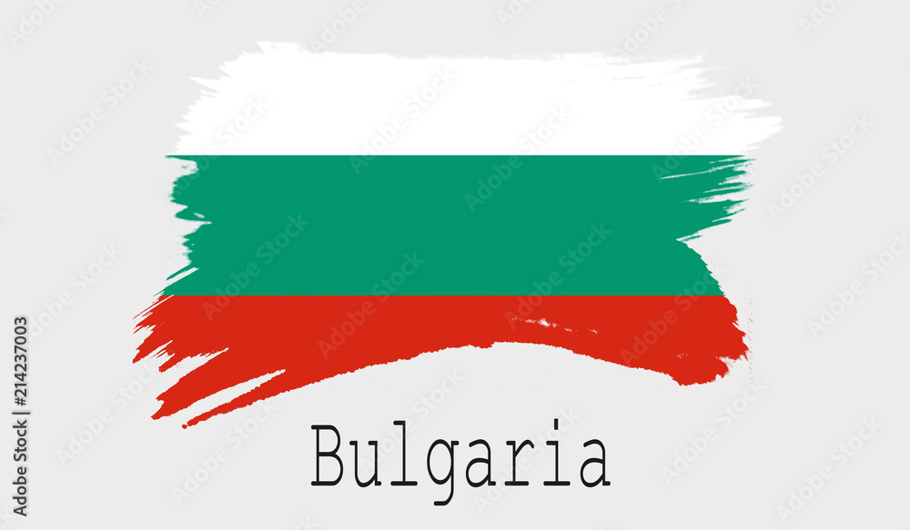 Bulgaria flag on white background Bulgaria flag on white background