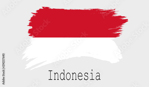 Indonesia flag on white background
