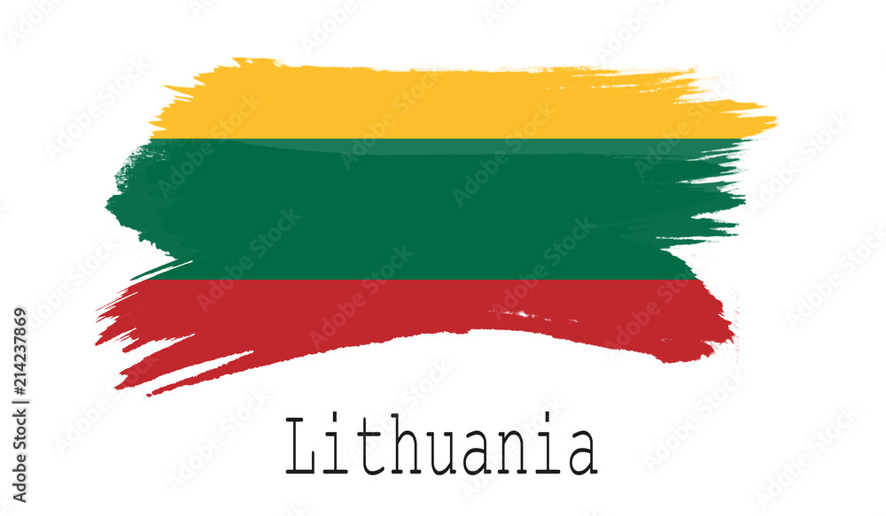 Lithuania flag on white background Lithuania flag on white background