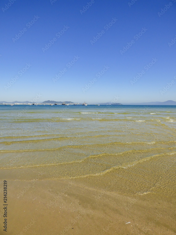 A view of Ponta das Canas beach - Florianopolis, Brazil A view of Ponta das Canas beach - Florianopolis, Brazil
