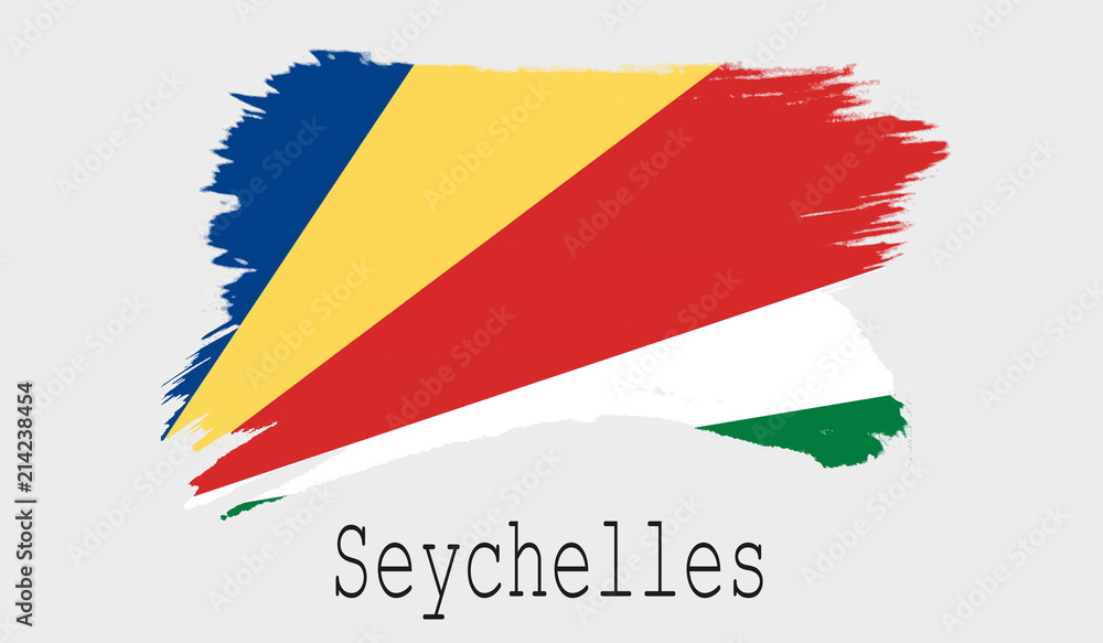 Seychelles flag on white background Seychelles flag on white background