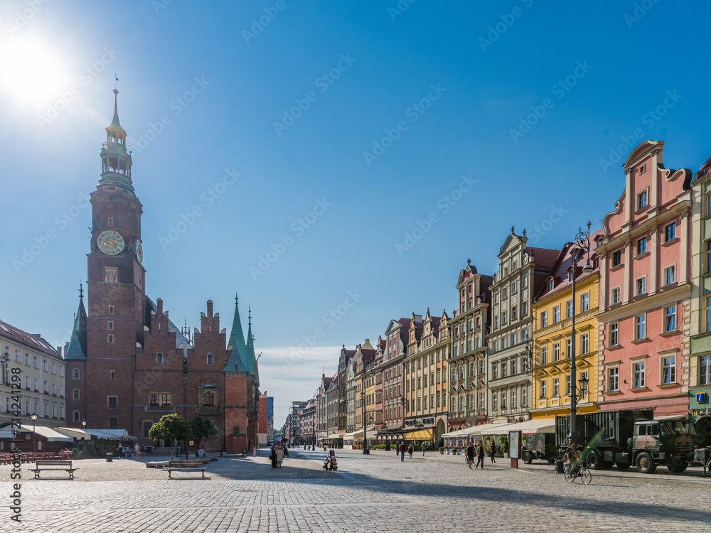 Breslau – Rathaus mit Rathausturm am Rynek