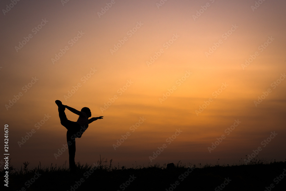 woman with yoga pose