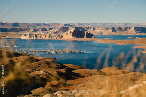 Lake Powell dock from a distance